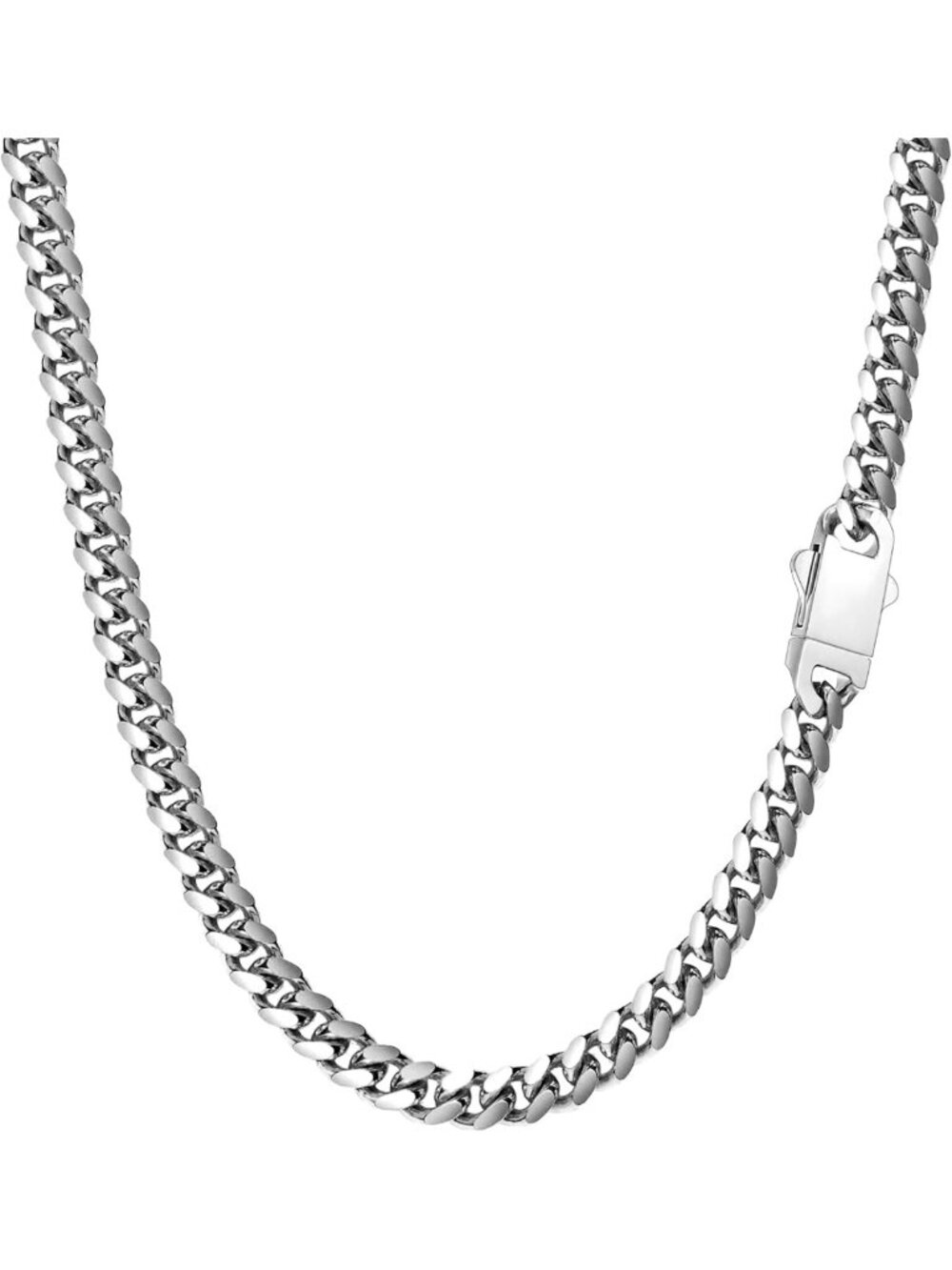 Stylish Cuban Link Chain Necklace for Men & Women - Gold/Silver/Black, 5mm-14mm